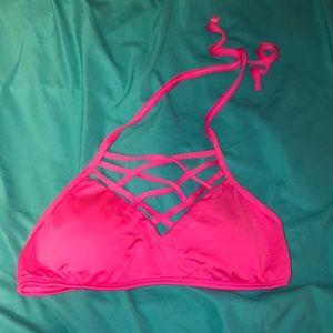 Target bright pink bathing suit top
